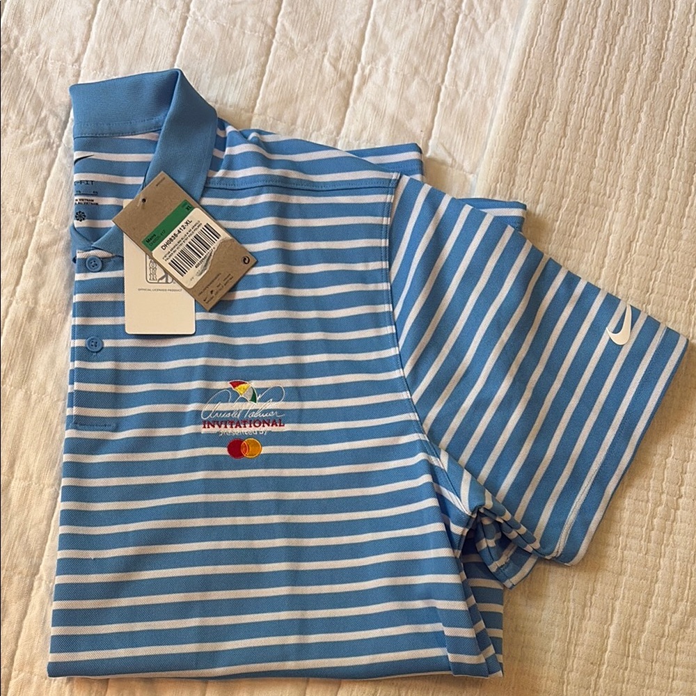 Nike Arnold Palmer Invitational Striped Golf Polo